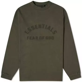 Футболка Fear Of God Essentials Spring Long Sleeve Printed, цвет Ink