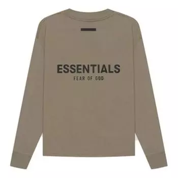 Футболка Fear of God Essentials SS21 Long Sleeve Tee Taupex, коричневый