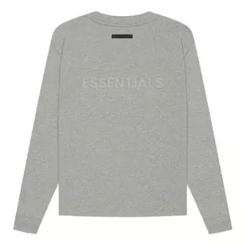 Футболка Fear of God Essentials SS21 Long Sleeve Tee Dark Heather Oatmeal, бежевый