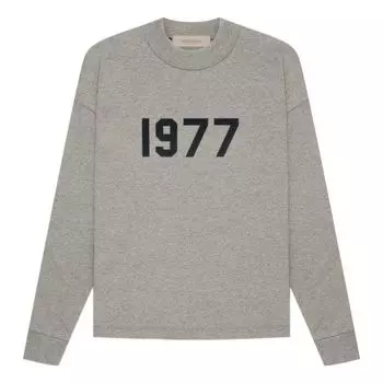 Футболка Fear of God Essentials SS22 Long Sleeve T-Shirt 1977 'Dark Oatmeal' FOG-SS22-926, серый