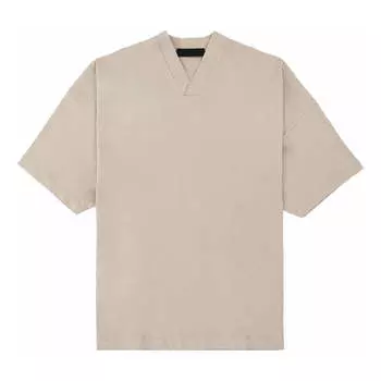 Футболка Fear of God Essentials V-Neck 'Silver Cloud', бежевый