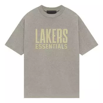 Футболка Fear of God Essentials x NBA Los Angeles Lakers T-shirt 'Grey Yellow', серый