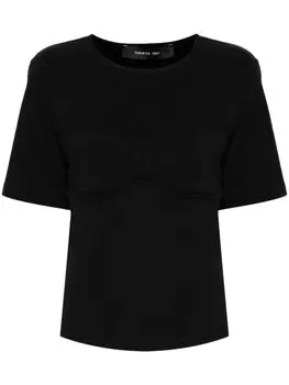 Футболка Federica Tosi из хлопка с 3D-детализацией, черный