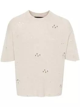 Футболка FEDERICO CINA трикотажная с эффектом потертости, серый