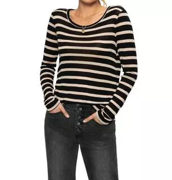 Футболка Femme Crew Stripe в овсяно-черную полоску Sanctuary