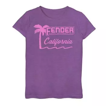Футболка Fender California Palm Tree для девочек 7–16 лет Licensed Character