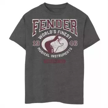 Футболка Fender Fine Instrument Collegiate с графическим логотипом для мальчиков 8–20 лет Licensed Character