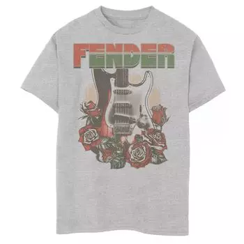 Футболка Fender Guitar Roses для мальчиков 8–20 лет с плакатом Licensed Character