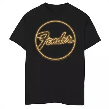 Футболка Fender с неоновым логотипом для мальчиков 8–20 лет Licensed Character