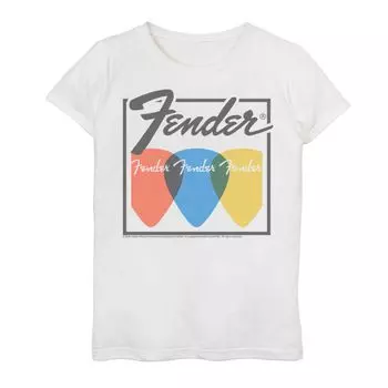 Футболка Fender с разноцветными медиаторами для девочек 7–16 лет Licensed Character