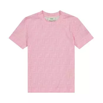 Футболка Fendi Kids Logo T-Shirt, цвет Rosa Conffeto