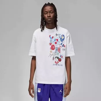 Футболка FFBB France Basketball GFX Jordan, цвет White/(Old Royal)