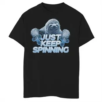 Футболка Fidget Spinner Sloth Just Keep Spinner для мальчиков 8–20 лет с рисунком Unbranded