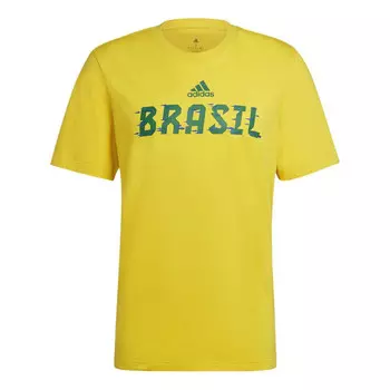 Футболка fifa world cup 2022 brasil t-shirt 'yellow green' Adidas, желтый