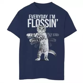 Футболка Fifth Sun Flossin' Cat Humor с рисунком для мальчиков 8–20 лет Fifth Sun