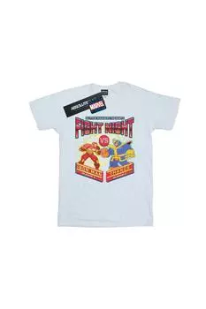 Футболка Fight Night «Железный человек против Таноса» Marvel, белый