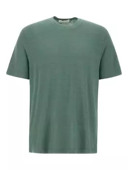 Футболка Filippo De Laurentiis с круглым вырезом из льняной смеси, зеленый