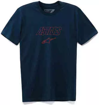 Футболка Fineline Alpinestars, темно-синий/красный