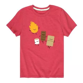 Футболка Fire And S'mores для мальчиков 8–20 лет Licensed Character, красный