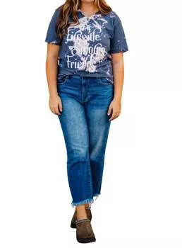 Футболка Fireside And Friends Bomba с V-образным вырезом синего цвета SOUTHERN BLISS