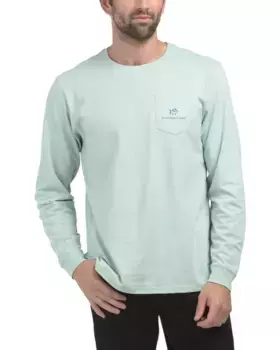 Футболка Fish Friends в рамке с длинными рукавами Southern Tide, цвет Aqua