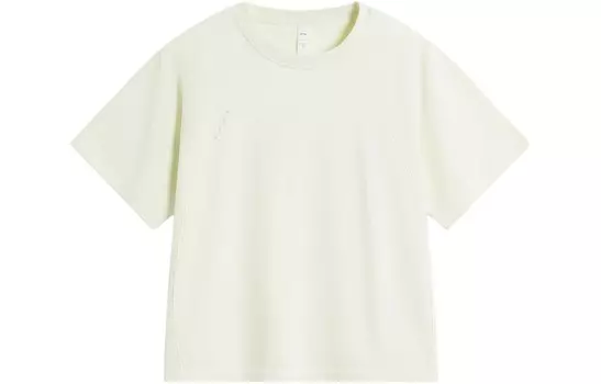 Футболка Fitness Series женская, с завитками, желтая Lining