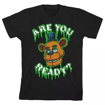 Футболка Five Nights at Freddy's для мальчиков 8–20 лет с рисунком «Вы готовы» Licensed Character, черный