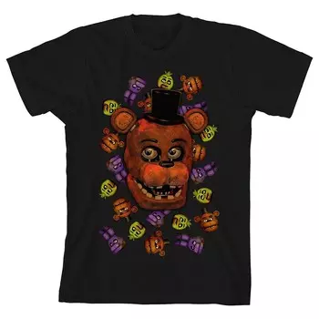 Футболка Five Nights at Freddy's с изображением персонажа для мальчиков 8–20 лет Licensed Character, черный