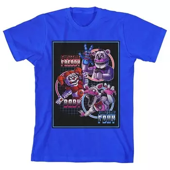 Футболка Five Nights at Freddys с забавным рисунком для мальчиков 8–20 лет Licensed Character, синий