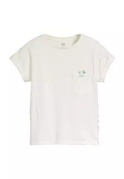 Футболка, фиксированные манжеты, нагрудный карман, женская Levi's, цвет Hibiscus Peek