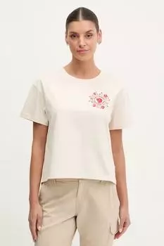 Футболка Fjllblomster Fjallraven, бежевый