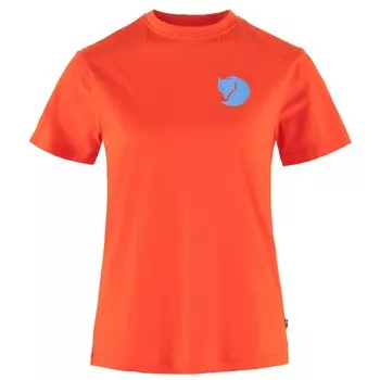 Футболка Fjllrven Women's Fox Boxy Logo Tee, цвет Flame Orange
