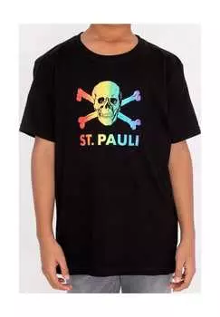 Футболка ФК Санкт-Паули из хлопка с логотипом для детей Fanartikel, цвет bunt