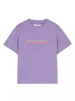 Футболка Flames Palm Angels Kids, фиолетовый