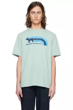 Футболка Flash fox Maison Kitsun, синий