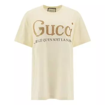 Футболка flash printing short sleeve white Gucci, белый