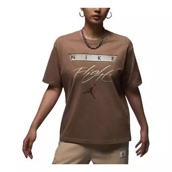 Футболка Flight Heritage Graphic T Shirt Asia Sizing Air Jordan, коричневый
