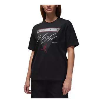 Футболка flight heritage graphic t-shirt asia sizing 'black' Air Jordan, черный