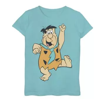 Футболка Flintstones Big Solo Fred для девочек 7–16 лет с графическим рисунком и плакатом Licensed Character