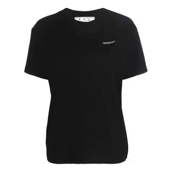 Футболка floral arrow logo tee 'black' Off-White, черный