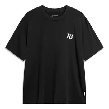 Футболка floral graphic t-shirt 'black' Li-Ning, черный