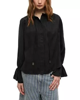 Футболка Fluid Tie GANNI, черный