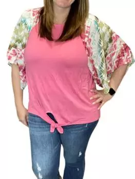 Футболка Flyaway с принтом тай-дай розового цвета E. Luna