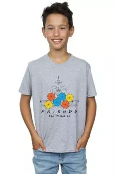 Футболка «Фонтан и зонтики» Friends, серый