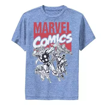 Футболка FOOM для мальчиков 8–20 лет с изображением персонажей из комиксов Marvel Performance и графикой Marvel