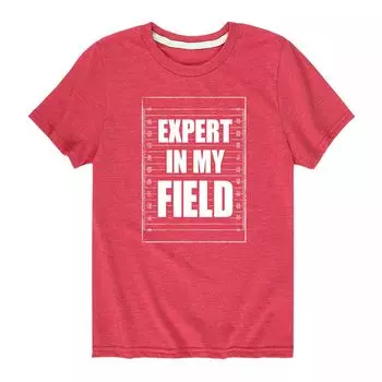 Футболка Football Expert In My Field для мальчиков 8–20 лет с графическим рисунком Licensed Character, красный