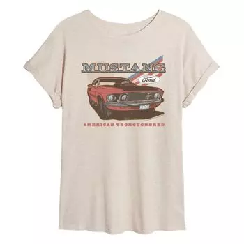 Футболка Ford Mustang American Thornbred для юниоров большого размера Licensed Character, бежевый