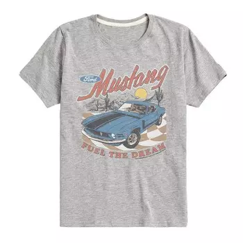Футболка Ford Mustang Fuel The Dream с рисунком для мальчиков 8–20 лет Licensed Character, цвет Athletic Heather