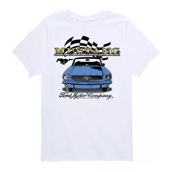 Футболка Ford Vintage Mustang Convertible с графическим рисунком для мальчиков 8–20 лет Licensed Character, белый