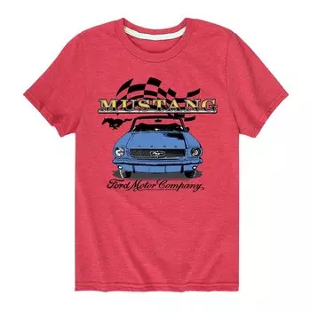 Футболка Ford Vintage Mustang Convertible с графическим рисунком для мальчиков 8–20 лет Licensed Character, цвет Heather Red
